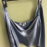 Audrey 3+1 Blue satin cropped shirt Photo 1