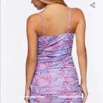 Forever 21 MARBLE TIE DYE ABSTRACT PRINT SLINKY BODYCON DRESS Large 💜💙💕 Photo 3