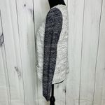 Talbots Sweater Womens Sz M Sparkly Full Zip Colorblock Pockets Gray Navy Photo 6