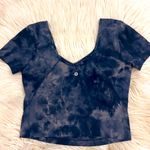 Lululemon Align Top Nulu Size 8 Diamond Dye Lunar Rock True Navy Short Sleeve Photo 1