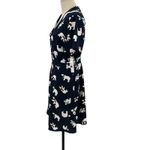 Modcloth Susan Bee Anthony Dress Polar Bear Print Navy Blue White Size US 8 Photo 4