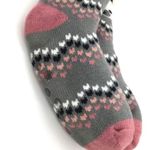 Fuzzy Polar Bear Socks Sherpa Slippers New Pink Photo 1