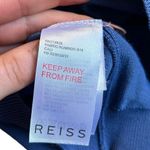 Reiss Blue Cropped Sleeve Knitwear Longsleeve Pleated Front Cali Size S Photo 10