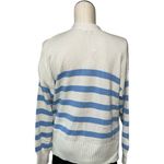 Madewell NWT  Stripe Cotton Blend Cardigan In Powder Blue Photo 9