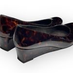 Stuart Weitzman new  ᪥ Nusimple Patent Demi Wedge Heel Loafer ᪥ Cognac Tortoise 7 Photo 2