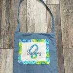 Miss Peony “ Sydney “ Blue and White Tote Photo 1