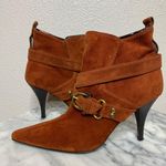 Moreschi Rust Suede Pointy Toe Boots Photo 4
