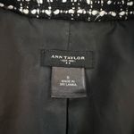 Ann Taylor Black White One Button Shawl Lapel Lined Tweed Blazer Size 6 Photo 6