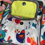 Lily bloom  Green Living crossbody gray purse with multicolored birds Photo 3