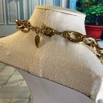 Coldwater Creek 0112 Gold & Pave Crystal Chain Link Necklace, Bracelet, Earrings Photo 5