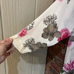 Japna  Lounge womens floral crochet trim kimono robe white XL Photo 1