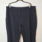 Terry Lewis Black Dress Pants with Metallic Blue Stripe Size 24 Photo 2
