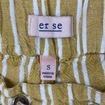 Per Se  Linen Blend Yellow Mustard & Cream Striped Casual Pants S Photo 2
