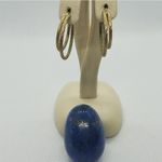 Vintage Gold Tone Double Hoop Earrings Photo 2