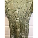 27 Miles Malibu Green Floral Boho Dress Small Short Sleeve Tie Front Cottagecore Photo 6