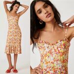 Hutch NEW Anthropologie Sweetheart Midi Dress Floral Photo 2