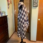 Free People  high-low short sleeve plaid dress embroidered keyhole opening size M Photo 1