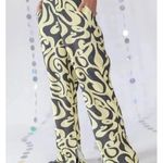 Anthropologie Find Me Now Vega moonstone yellow and black wide leg flowy pants Photo 8