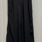 Good American Size 3 (L) Black Satin Wide Leg Palazzo Pants Viscose Animal Print Photo 0