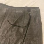 Black Croc Leather Pencil Skirt Sz 6 womens Tom K Nguyen 100% Leather Skirt sz 6 Photo 3