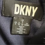 DKNY  Party Floral Navy and Pink Flower Bow neck Ruffle Sheer Sleeves Mini Dress Photo 15