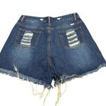 WLM Boutique American Flag Super High Waisted Denim Shorts Blue Size XL Photo 2