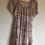 Millibon USA Bohme USA Patchwork Tank / White Print Multi Tiered Swing Mini Dress Size S Photo 2