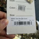 Mac Duggal Gold Sequined Gown Stunning Cap Sleeve Trumpet Maxi Dress Evening 8 Photo 4