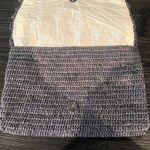 NWT Mar y Sol Lizzie Handmade Raffia Clutch Bag Grey Gray Blue Photo 4