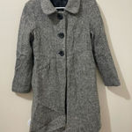Gap High Waist Wool Blend Trench Coat Gray Size Small Spring/Fall Peacoat Photo 0
