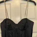 Showpo mimi diamanté dress in black satin size 4‎ Photo 5
