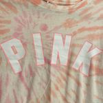 PINK - Victoria's Secret  long sleeve tie dye pink/orange/blue logo cropped shirt, S Photo 1