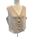 Old Navy  Vest Womens XL Beige Sleeveless Button Up Casual Layering Top Photo 1