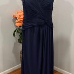La Femme 28029 Blue Twist Front Jersey Gown 16 Photo 1