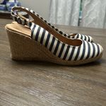 G.H. Bass Women's Emilie Navy/White Stripe Espadrilles Rope Wedge closed toe 11 Black Photo 3