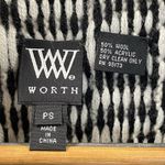 W by Worth Womens PS Cardigan Sweater Wool Blend Open Front Aztec Black & White Size undefined Photo 4