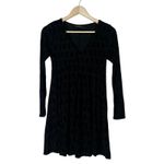 Anna Grace Velvet Geometric Fit & Flare Dress Womens S Black Gothic Whimsygoth Photo 1