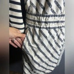 Loft  Cotton Striped Drawstring Sweatshirt, size Medium. Photo 4