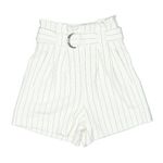 Ganni Belted Crepe High Waist Wide Leg Paperbag Shorts size 4 Photo 0