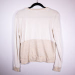 Beyond Yoga Cross Paths Long Sleeve Crew Terrycloth Pullover Oatmeal Sweater S Photo 2