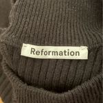 Reformation Osteria Open Back Tie Sweater in Black Photo 4