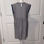 Savanna Jane Navy Striped Dress or Top with Floral Embroidery Blue Size M Photo 3