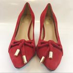 Love moschino Red Suede Leather Heart Stiletto Heels Pumps Photo 2