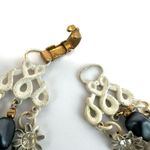 Blue and white vintage floral multi strand bracelet Photo 6