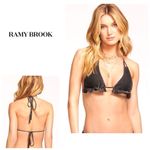 Ramy Brook New.  black sparkle knit bikini top. Medium. Retails $118 Photo 1