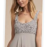 BHLDN Motee Maids ELLIS Grey Sequins Beads Bridesmaid ,Prom dress Photo 1