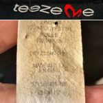 Teeze Me  Satin Floral Tulle Underlay Strapless Dress Mini Juniors 9 Blue Black Photo 5