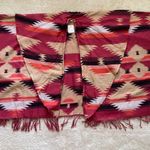 Free People  Red and Black Patterned Poncho Photo 2