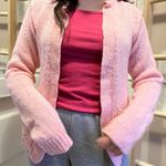 The Comfy Cute and Pastel Pink Knitted Sweater with Pockets Photo 3