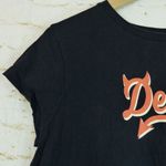 Old Navy Y2K Devil T-shirt Womens XL Black Spellout Horns Cap Sleeve Gothic VTG Photo 3